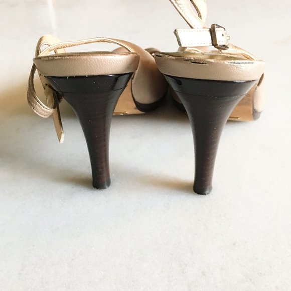 Cole Haan Nike Air Carma slingback pump high heel nude shoes, champagne / blush - Picture 5 of 8